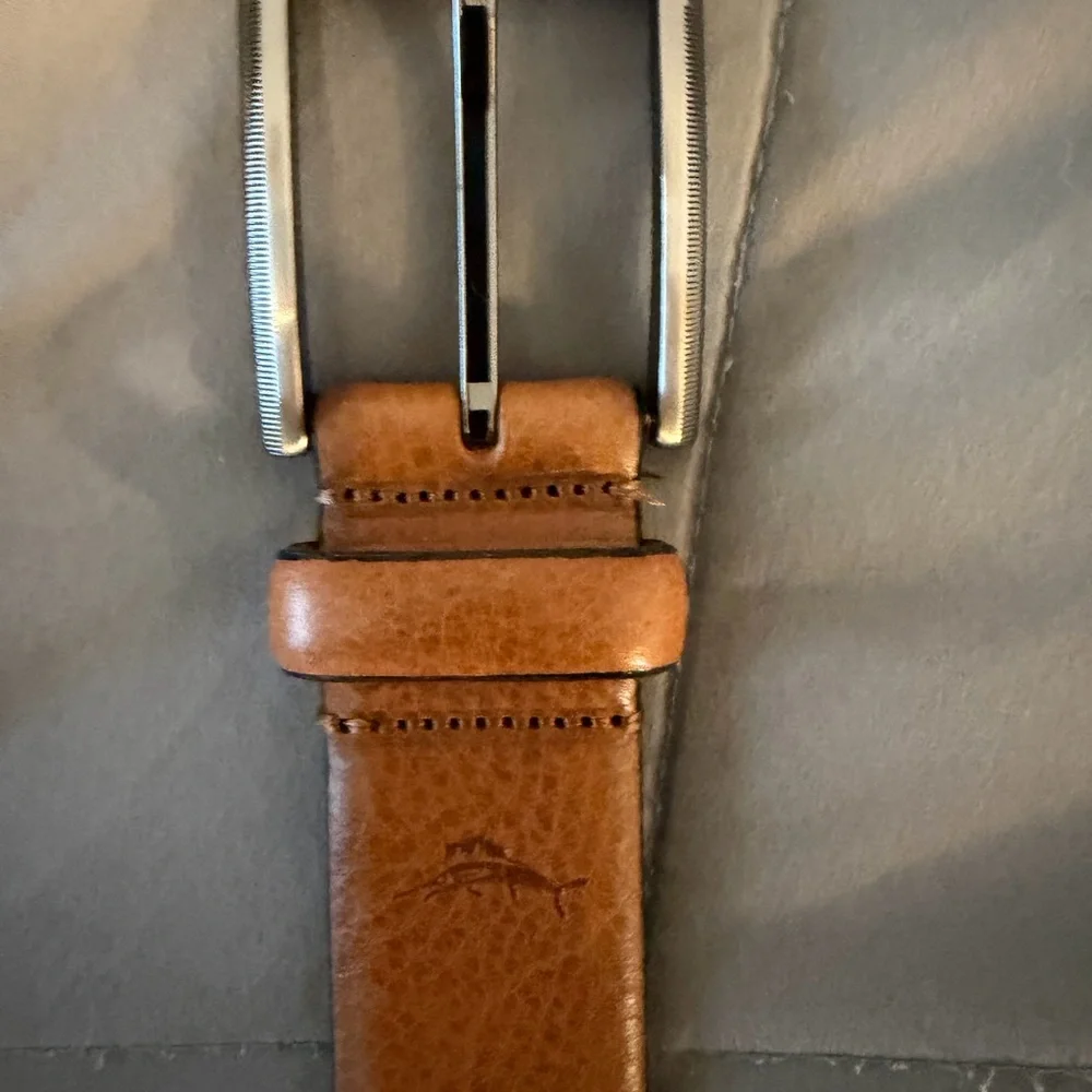 Tommy Bahama Tan Leather Belt - Picture 8 of 8
